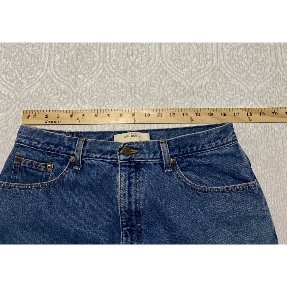 LL Bean Double L Relaxed Fit Jeans Lined Blue Denim Women's 16 Reg Winter Pants - Picture 7 of 10